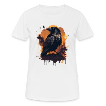 Silent Watcher Crow - T-shirt respirant Femme - blanc - Devant - AI Model Female 172 dark (172cm)