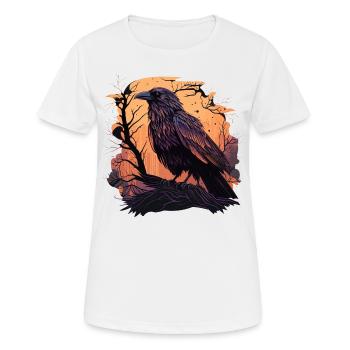 La vie des corbeaux dans les branches - T-shirt respirant Femme - blanc - Devant - AI Model Female 172 dark (172cm)