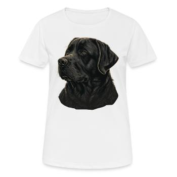 Labrador Retriever robuste - T-shirt respirant Femme - blanc - Devant - AI Model Female 172 dark (172cm)