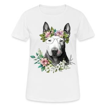 Schöner Bullterrier - Frauen T-Shirt atmungsaktiv - Weiß - Vorne - AI Model Female 172 dark (172cm)