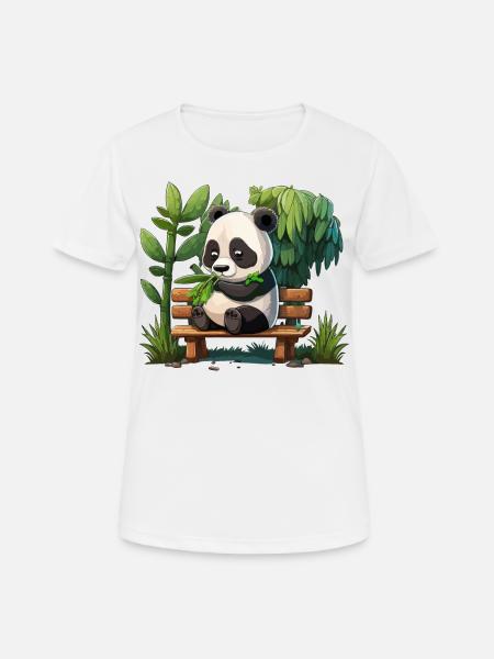 Bambus-Buffet - Frauen T-Shirt atmungsaktiv - Weiß