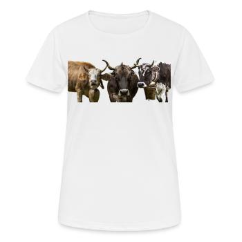 Die drei Allgäuer - Frauen T-Shirt atmungsaktiv - Weiß - Vorne - AI Model Female 172 dark (172cm)