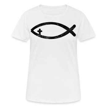 Jésus - T-shirt respirant Femme - blanc - Devant - AI Model Female 172 dark (172cm)