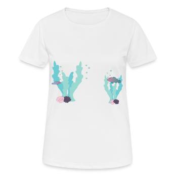 Muscheln und Korallen - Frauen T-Shirt atmungsaktiv - Weiß - Vorne - AI Model Female 172 dark (172cm)
