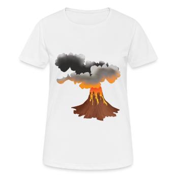 Conception de volcan en éruption - T-shirt respirant Femme - blanc - Devant - AI Model Female 172 dark (172cm)