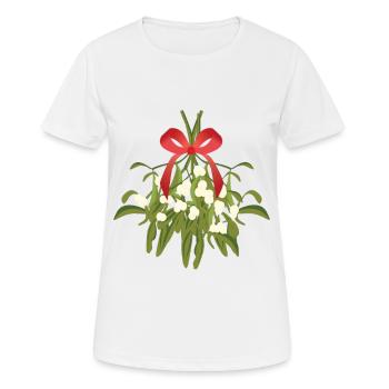 GUI de Noël - T-shirt respirant Femme - blanc - Devant - AI Model Female 172 dark (172cm)