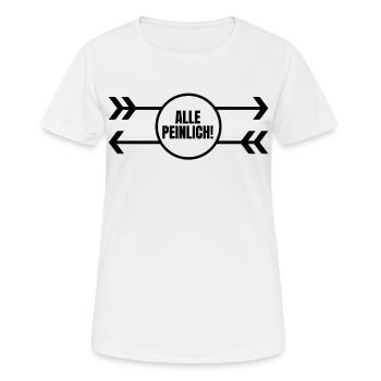 Alle Peinlich - Frauen T-Shirt atmungsaktiv - Weiß - Vorne - AI Model Female 172 dark (172cm)
