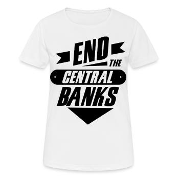 Anti-banques centrales Monnaie Imprimer Banque centrale - T-shirt respirant Femme - blanc - Devant - AI Model Female 172 dark (172cm)