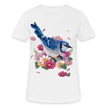 Chara bleu - T-shirt respirant Femme - blanc - Devant - AI Model Female 172 dark (172cm)