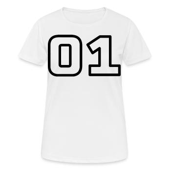 01 - Teamsport - Mannschaft - Crew - Frauen T-Shirt atmungsaktiv - Weiß - Vorne - AI Model Female 172 dark (172cm)