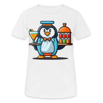 Pinguine gießen - Frauen T-Shirt atmungsaktiv - Weiß - Vorne - AI Model Female 172 dark (172cm)