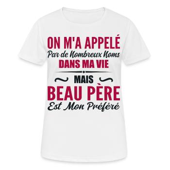 Genannt aber Schwiegervater, Schwiegervater Geschenk - Frauen T-Shirt atmungsaktiv - Weiß - Vorne - AI Model Female 172 dark (172cm)