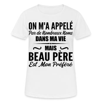 Genannt aber Schwiegervater, Schwiegervater Geschenk - Frauen T-Shirt atmungsaktiv - Weiß - Vorne - AI Model Female 172 dark (172cm)