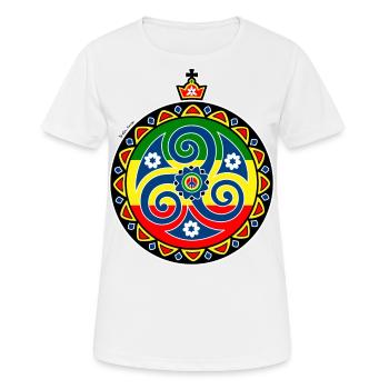 Triskell Rasta - T-shirt respirant Femme - blanc - Devant - AI Model Female 172 dark (172cm)