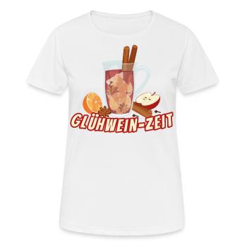 Weihnachtsmarkt Weihnachten Glühwein - Frauen T-Shirt atmungsaktiv - Weiß - Vorne - AI Model Female 172 dark (172cm)