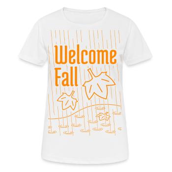 Welcome Fall - Women's Breathable T-Shirt - white - Front - AI Model Female 172 dark (172cm)