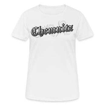 Chemnitz Ostdeutschland Vintage Look - Frauen T-Shirt atmungsaktiv - Weiß - Vorne - AI Model Female 172 dark (172cm)