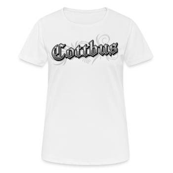Cottbus Ostdeutschland Vintage Look - Frauen T-Shirt atmungsaktiv - Weiß - Vorne - AI Model Female 172 dark (172cm)