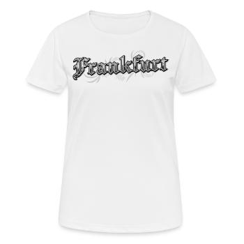 Frankfurt Ostdeutschland Vintage Look - Frauen T-Shirt atmungsaktiv - Weiß - Vorne - AI Model Female 172 dark (172cm)