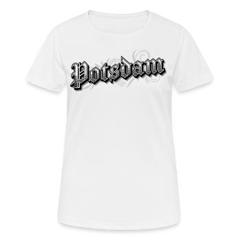 Potsdam Ostdeutschland Vintage Look - Frauen T-Shirt atmungsaktiv - Weiß - Vorne - AI Model Female 172 dark (172cm)