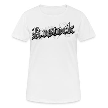 Rostock Ostdeutschland Vintage Look - Frauen T-Shirt atmungsaktiv - Weiß - Vorne - AI Model Female 172 dark (172cm)