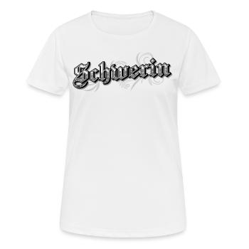 Schwerin Ostdeutschland Vintage Look - Frauen T-Shirt atmungsaktiv - Weiß - Vorne - AI Model Female 172 dark (172cm)