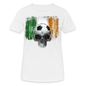 Irland Fußballfan - Frauen T-Shirt atmungsaktiv - Weiß - Vorne - AI Model Female 172 dark (172cm)