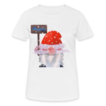 Winter Wichtel, Weihnachtszwerg, Kobolt im Schnee, - Frauen T-Shirt atmungsaktiv - Weiß - Vorne - AI Model Female 172 dark (172cm)