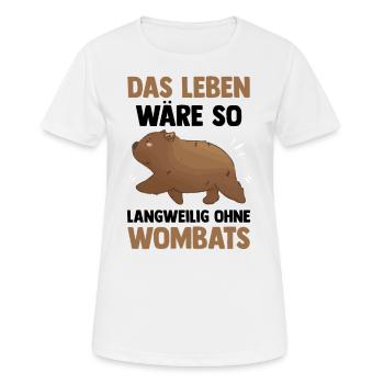 Wombat langweilig ohne Australien Beuteltier - Frauen T-Shirt atmungsaktiv - Weiß - Vorne - AI Model Female 172 dark (172cm)