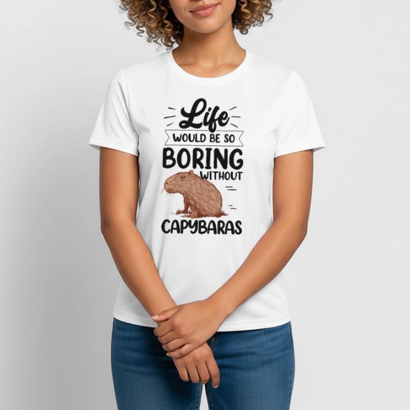 Capybara would be boring without capybara Women's Breathable T-Shirt