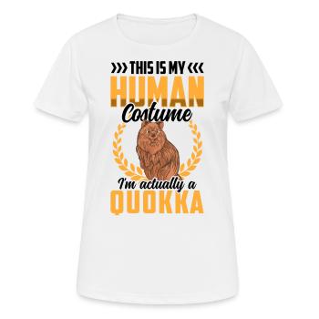 Quokka Costume Australie Marsupial - T-shirt respirant Femme - blanc - Devant - AI Model Female 172 dark (172cm)