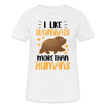 Wombat mehr mögen Australien Beuteltier - Frauen T-Shirt atmungsaktiv - Weiß - Vorne - AI Model Female 172 dark (172cm)