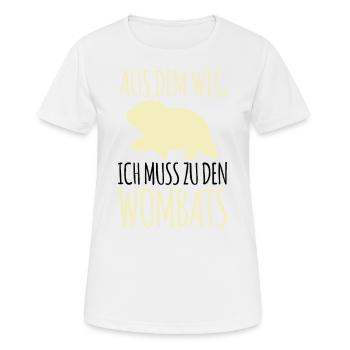 Muss zu den Wombats Australien Beuteltier - Frauen T-Shirt atmungsaktiv - Weiß - Vorne - AI Model Female 172 dark (172cm)