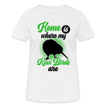 Kiwi bird is my home New Zealand Kiwi bird - T-shirt respirant Femme - blanc - Devant - AI Model Female 172 dark (172cm)