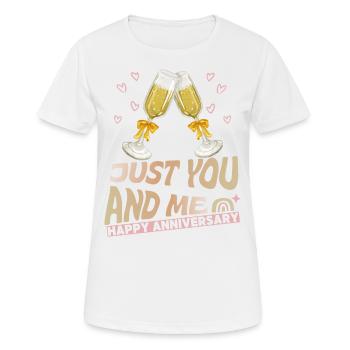Anniversaire de mariage Anniversaire Dicton - T-shirt respirant Femme - blanc - Devant - AI Model Female 172 dark (172cm)