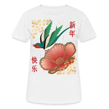 Chinese New Year, China Happy New Year - Women's Breathable T-Shirt - white - Front - AI Model Female 172 dark (172cm)