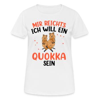 Will ein Quokka sein Australien Beuteltier - Frauen T-Shirt atmungsaktiv - Weiß - Vorne - AI Model Female 172 dark (172cm)