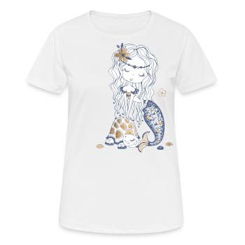 The mermaid of the ocean mythical creature of the abyss - Women's Breathable T-Shirt - white - Front - AI Model Female 172 dark (172cm)