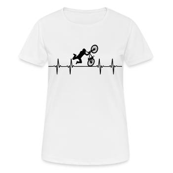 Vélo l Vélo l Chemise pour deux-roues - T-shirt respirant Femme - blanc - Devant - AI Model Female 172 dark (172cm)