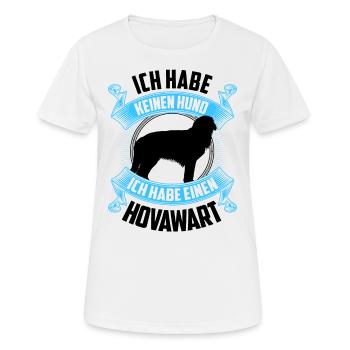 Hovawart ist kein Hund derber Bauernhund - Frauen T-Shirt atmungsaktiv - Weiß - Vorne - AI Model Female 172 dark (172cm)