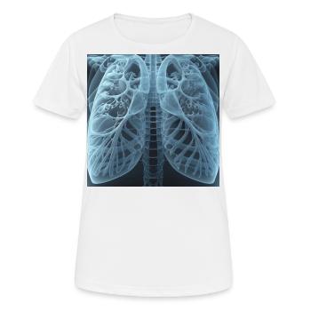 Röntgenbild von der Lunge - Frauen T-Shirt atmungsaktiv - Weiß - Vorne - AI Model Female 172 dark (172cm)