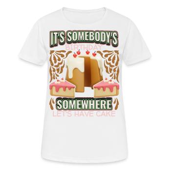 Cake, Birthday, Birthday Cake, 3D Saying - Women's Breathable T-Shirt - white - Front - AI Model Female 172 dark (172cm)