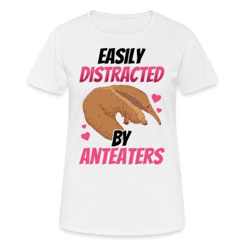 Distrait par les fourmiliers mangeurs de fourmis - T-shirt respirant Femme - blanc - Devant - AI Model Female 172 dark (172cm)