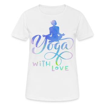 Yoga, Yoga-Motiv, Boho-Girl, Yoga-Pose, Spruch - Frauen T-Shirt atmungsaktiv - Weiß - Vorne - AI Model Female 172 dark (172cm)