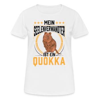 Quokka ist mein Seelenverwandter Beuteltier - Frauen T-Shirt atmungsaktiv - Weiß - Vorne - AI Model Female 172 dark (172cm)