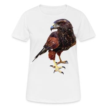 Der rot-schwarze Adler - Frauen T-Shirt atmungsaktiv - Weiß - Vorne - AI Model Female 172 dark (172cm)
