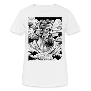 Street-Style & Hip-Hop Vibe: Pour les accros de la musique! - T-shirt respirant Femme - blanc - Devant - AI Model Female 172 dark (172cm)