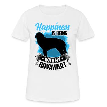 Hovawart macht glücklich derber Bauernhund - Frauen T-Shirt atmungsaktiv - Weiß - Vorne - AI Model Female 172 dark (172cm)