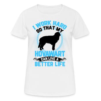 Hovawart travaille dur, le chien d’un fermier rude - T-shirt respirant Femme - blanc - Devant - AI Model Female 172 dark (172cm)
