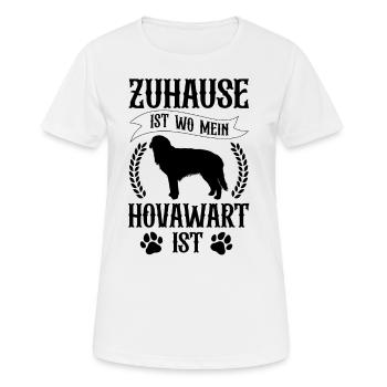 Hovawart ist mein Zuhause Derber Bauernhund - Frauen T-Shirt atmungsaktiv - Weiß - Vorne - AI Model Female 172 dark (172cm)
